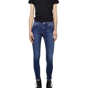 Acne Studios Skin 5 Used Blue Skinny Jean 26/32 Blue Stretch Mid-Rise
